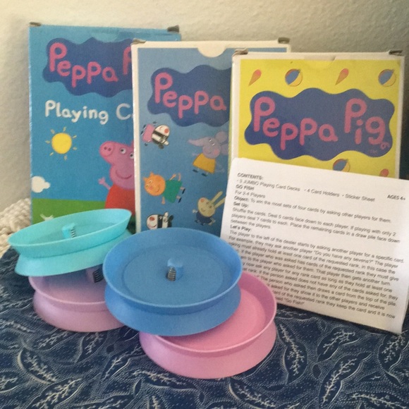 Peppa Pig Games 3 Deck of Cards 4 Holders Instructions - Picture 4 of 7